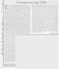 La imagen de Jorge Teillier  [artículo] Ramón Riquelme