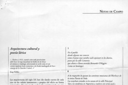 Arquitectura cultural y poesía lárica  [artículo] Jorge Lobos