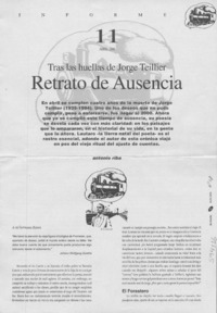 Retrato de ausencia  [artículo] Antonio Riba