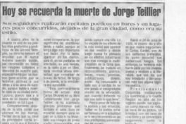 Hoy se recuerda la muerte de Jorge Teillier  [artículo]