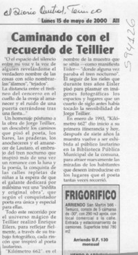 Caminando con el recuerdo de Teillier  [artículo]