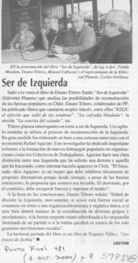 Ser de izquierda  [artículo]