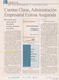 Cuentas claras, administración empresarial exitosa asegurada  [artículo]