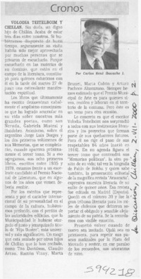 Volodia Teitelboim y Chillán  [artículo] Carlos René Ibacache I.