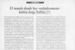 El mundo donde hoy verdaderamente habita Jorge Teillier  [artículo] Gonzalo Oliva Dinamarca