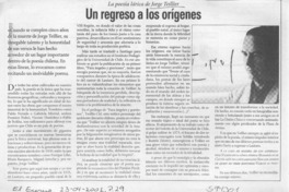 Un regreso a los orígenes  [artículo]