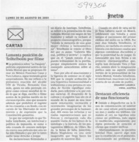 Lamenta posición de Teitelboim por filme  [artículo] Eduardo Labarca