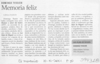 Memoria feliz  [artículo] Carola Oyarzún