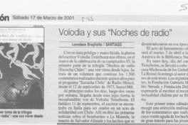 Volodia y sus "Noches de radio"  [artículo] Lorendana Braghetto