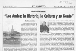 "Los Andes, la historia, la cultura y su gente"  [artículo] Ariel Fernández