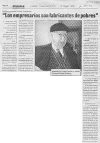 "Los empresarios son fabricantes de pobres"  [artículo]