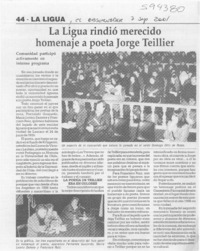 La Ligua rindió merecido homenaje a poeta Jorge Teillier  [artículo]