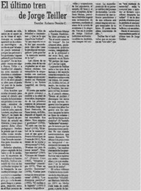 El último tren de Jorge Teillier