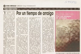 Por un tiempo de arraigo  [artículo] Jaime Retamales