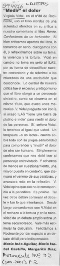 "Medir" el dolor  [artículo]