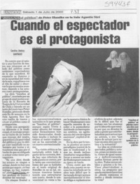 Cuando el espectador es el protagonista  [artículo] Carolina Jiménez