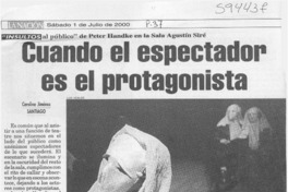 Cuando el espectador es el protagonista  [artículo] Carolina Jiménez