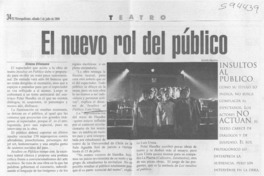 El nuevo rol del público  [artículo] Ximena Villanueva