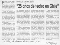 "25 años de teatro en Chile"  [artículo]