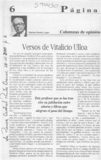 Versos de Vitalicio Ulloa