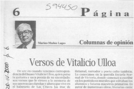 Versos de Vitalicio Ulloa