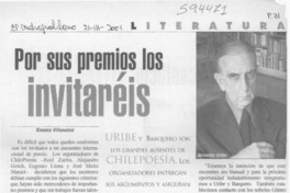 Por sus premios los invitaréis  [artículo] Ximena Villanueva