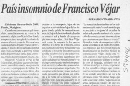 País insomnio de Francisco Véjar  [artículo] Bernardo Chandía Fica