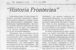 "Historia fronteriza"  [artículo] Danilo Salcedo Vodnizza