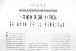 "Es hora de que la ciencia se baje de su pedestal"  [artículo]