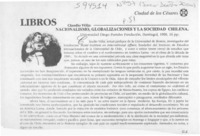 Nacionalismo, globalizaciones y la sociedad chilena  [artículo] G. A.