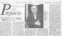 La violencia del prejuicio  [artículo] José Miguel Izquierdo S.