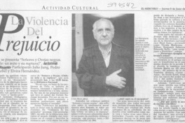 La violencia del prejuicio  [artículo] José Miguel Izquierdo S.