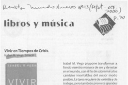 Vivir en tiempos de crisis  [artículo]