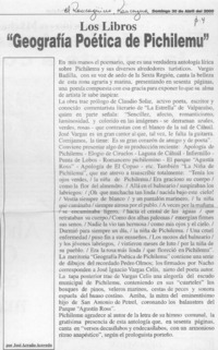 José Vargas Badilla, "Geografía poética de Pichilemu"  [artículo] José Arraño Acevedo