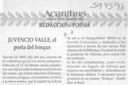 Juvencio Valle, el poeta del bosque  [artículo] Fanny Ross