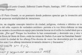 El patio grande  [artículo] María Luz Moraga Espinosa