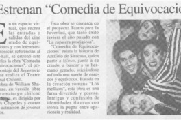 Estrenan "Comedia de equivocaciones"  [artículo]