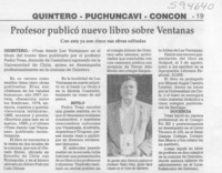 Profesor publicó nuevo libro sobre Ventanas  [artículo]