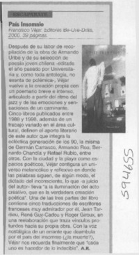 País insomnio  [artículo] A. R.