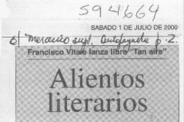 Alientos literarios  [artículo]