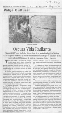 Oscura vida radiante  [artículo] J. P. D.