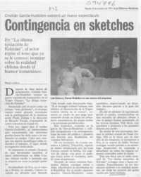 Contingencia en sketches  [artículo] Marietta Santí