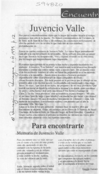 Juvencio Valle  [artículo]