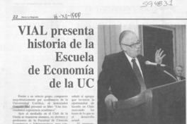 Vial presenta historia de la Escuela de Economía de la UC  [artículo]