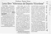 Lanza libro "Añoranzas del deporte victoriense"  [artículo]