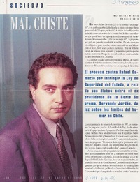 Mal chiste  [artículo] Magdalena Munita <y> Marcelo Soto