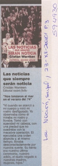 Las noticias que siempre serán noticia  [artículo]