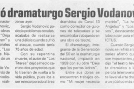 Falleció dramaturgo Sergio Vodanovic  [artículo]