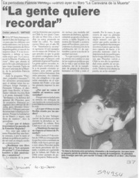 "La gente quiere recordar"  [artículo] Cristián Labarca B.