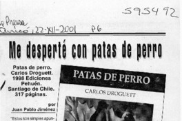 Me desperté con patas de perro  [artículo] Juan Pablo Jiménez